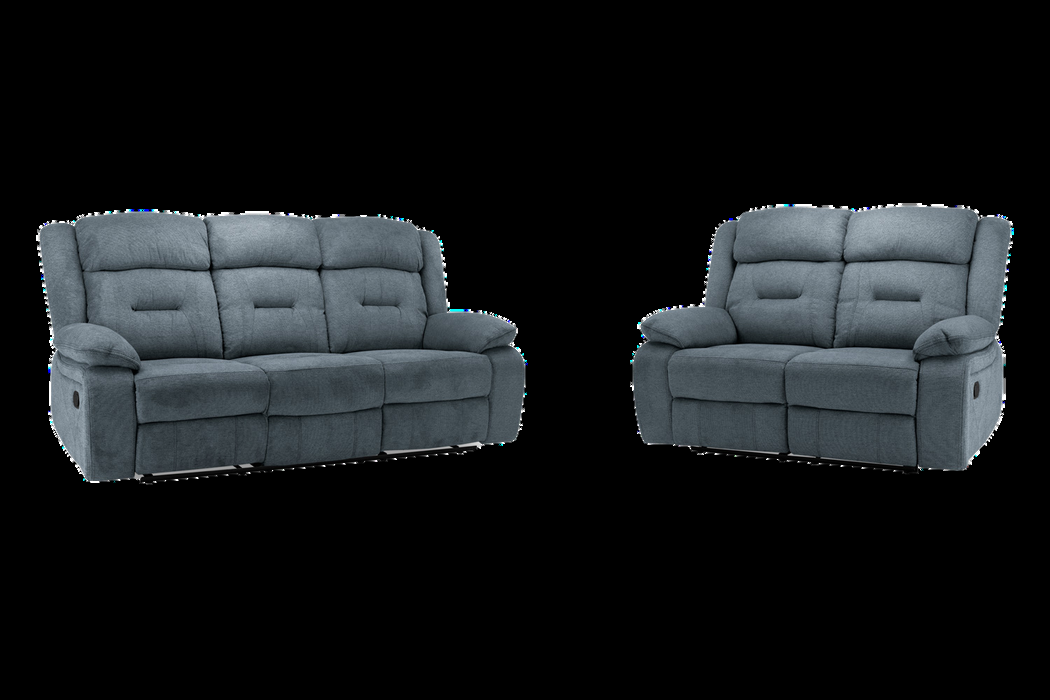 Novie Manual Recliner Sofa (Fabric)
