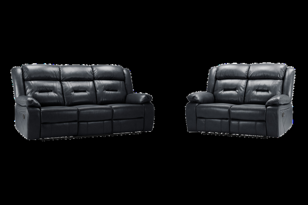 Novie Manual Recliner Sofa (Leather)