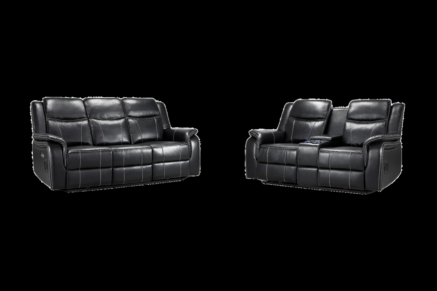 Galaxy Tech Electric Recliner Sofa (Leather)