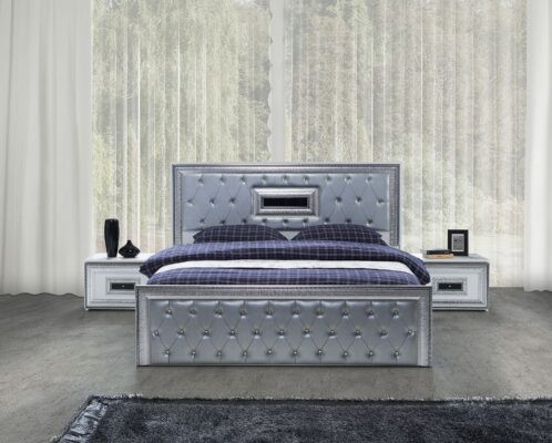 Silver Double Bed